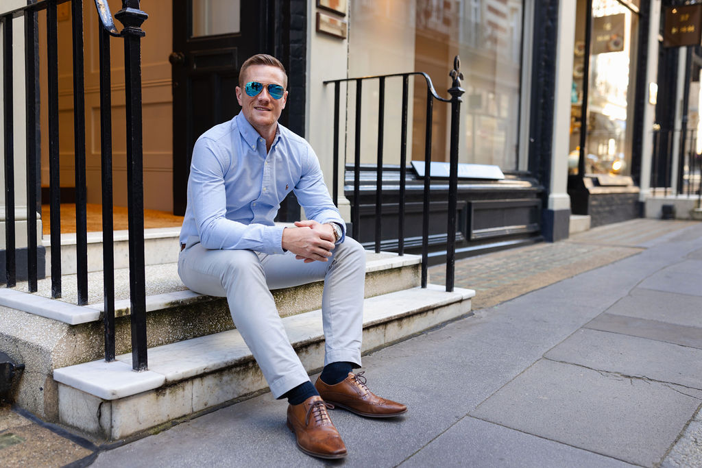 Jack Mason Sat Down on steps